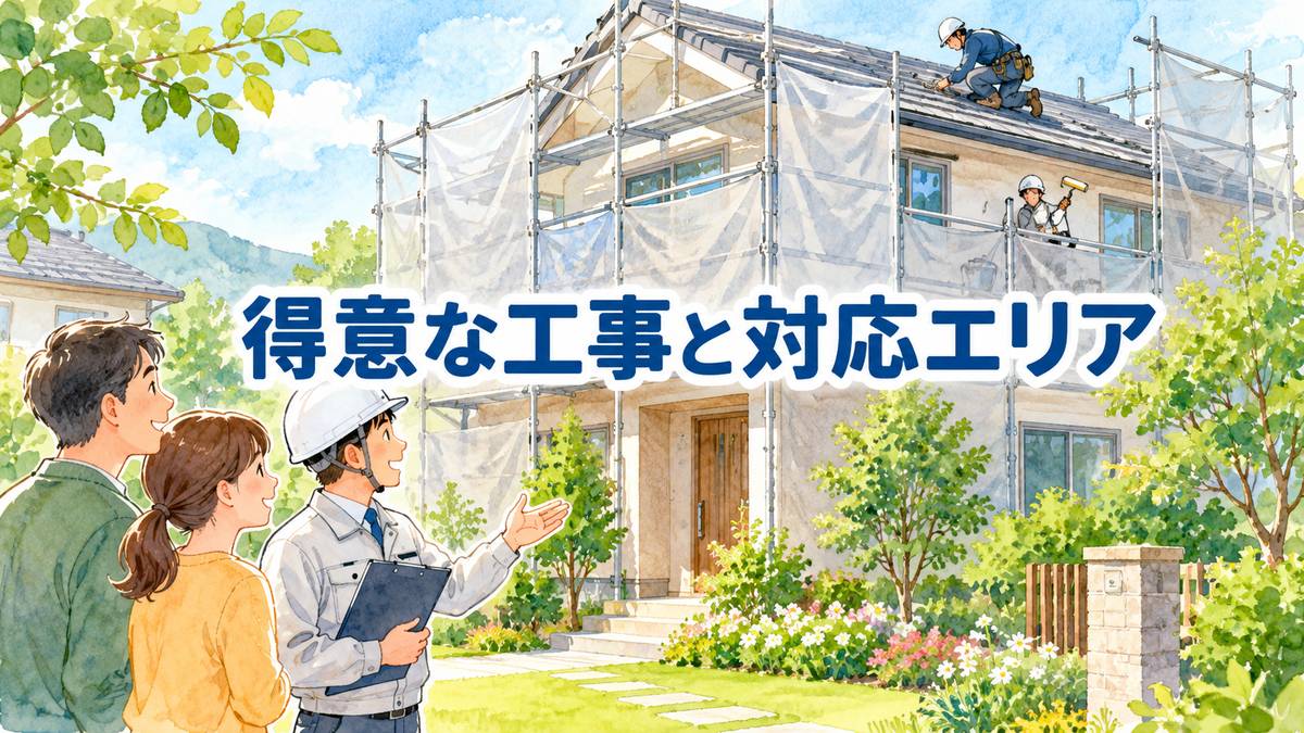得意な工事と対応エリア