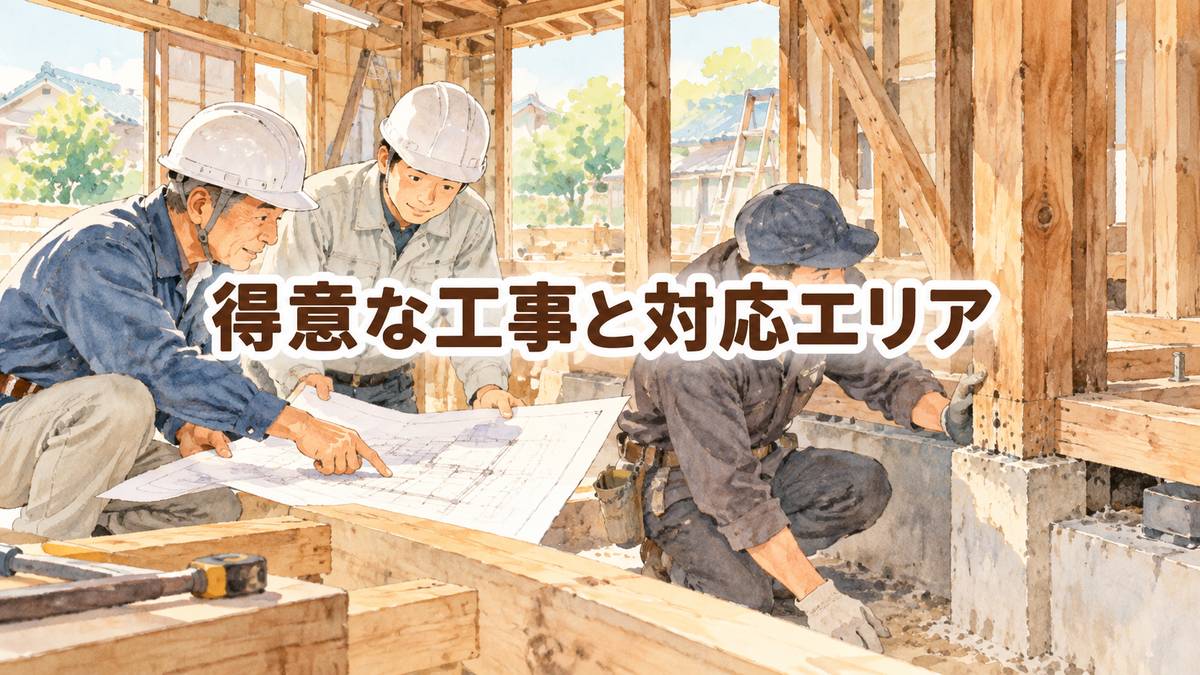 得意な工事と対応エリア