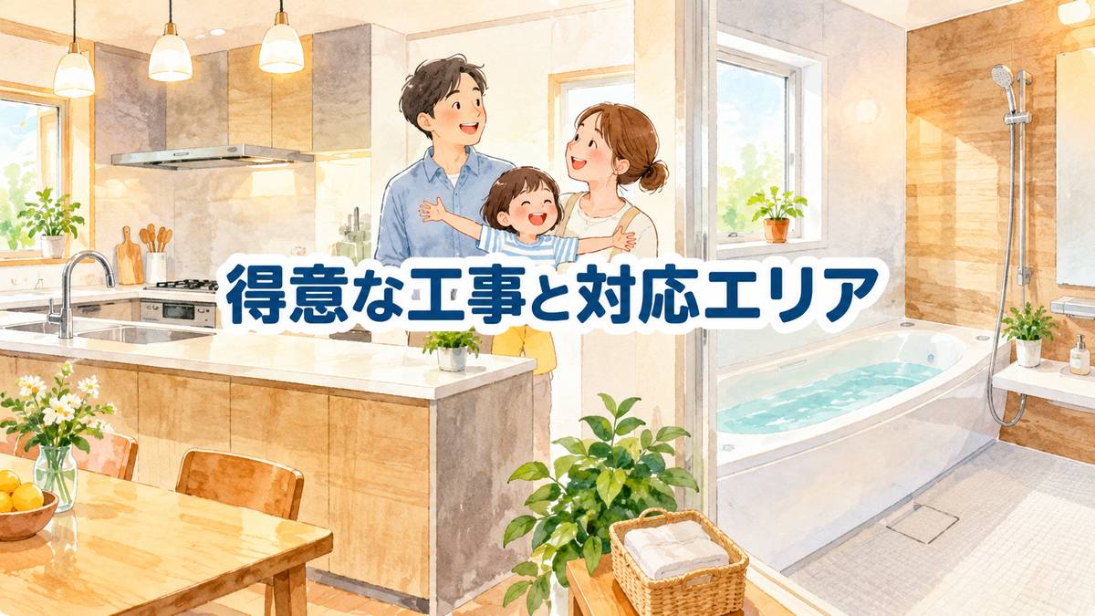 得意な工事と対応エリア