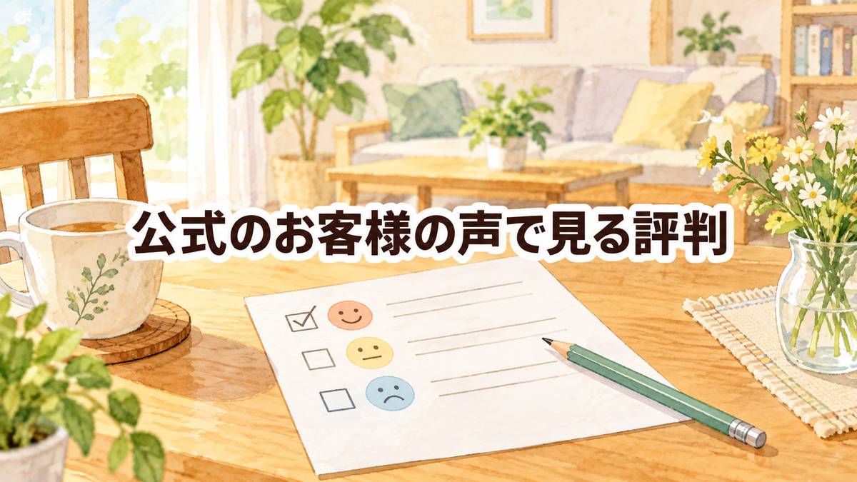 公式のお客様の声で見る評判
