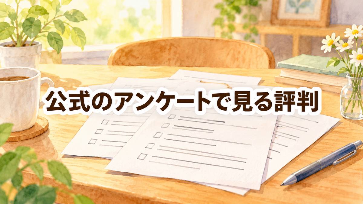 公式のアンケートで見る評判