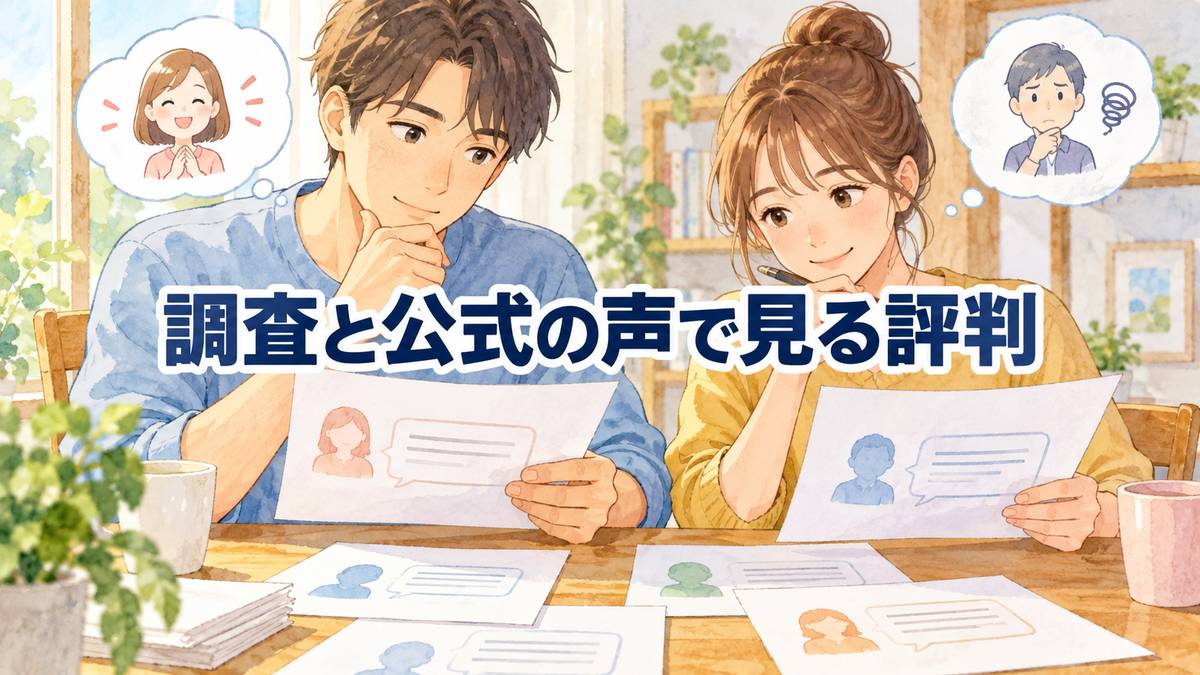 調査と公式の声で見る評判