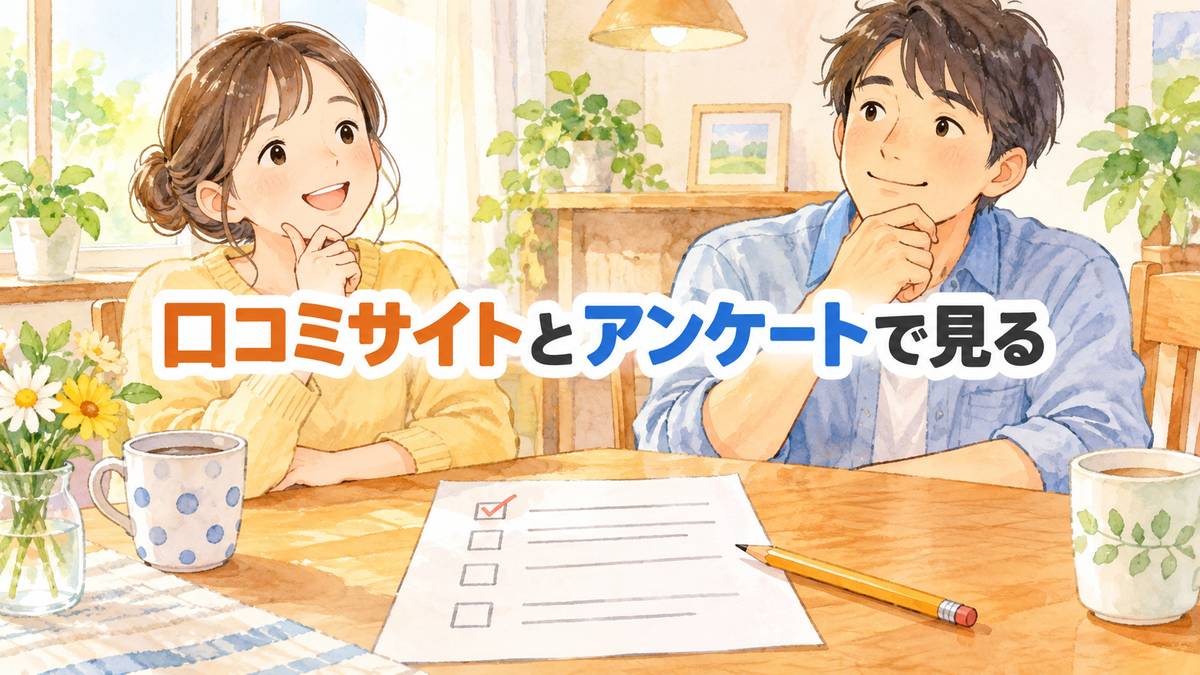 口コミサイトとアンケートで見る